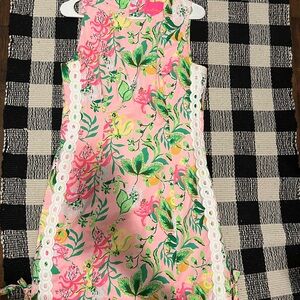 Lilly Pulitzer Mika Pink and Green Floral Shift Dress